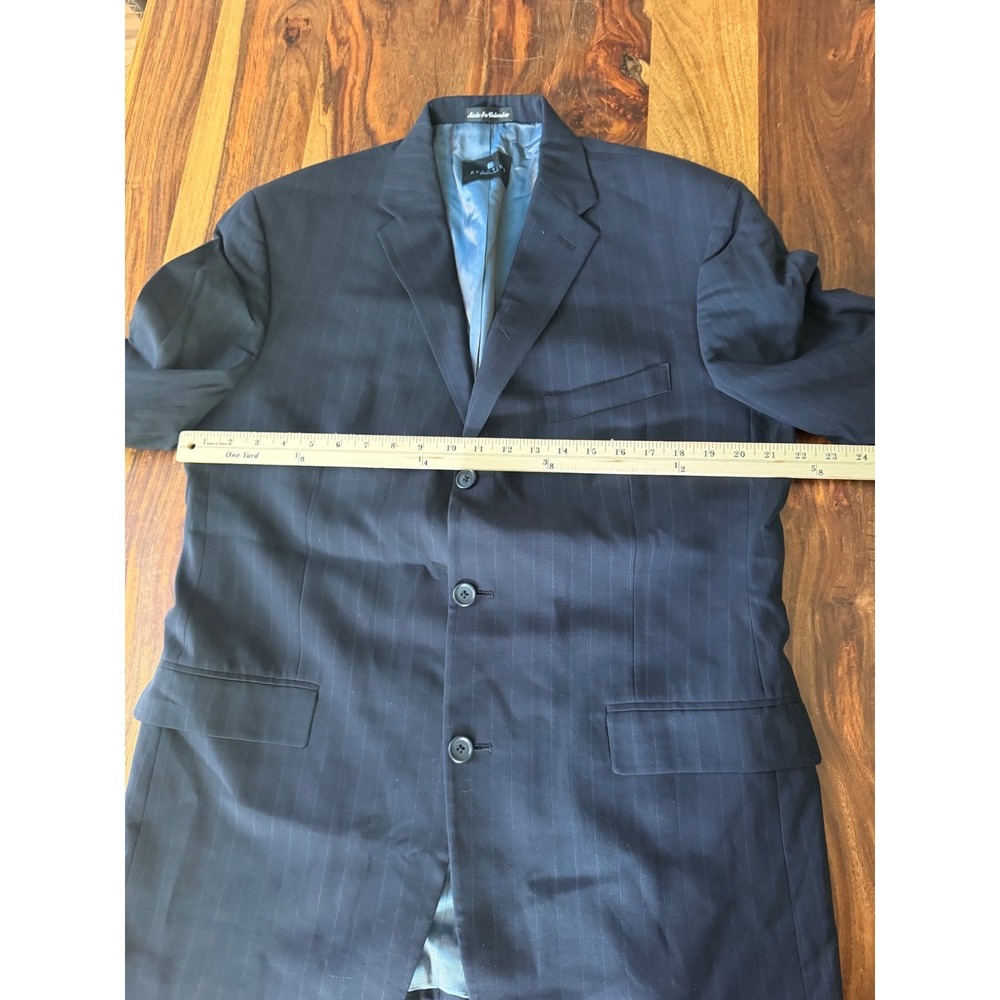 Kenneth Cole Reaction Mens Black Pinstripe 3-Button Blazer Sport Coat Jacket - Picture 6 of 11